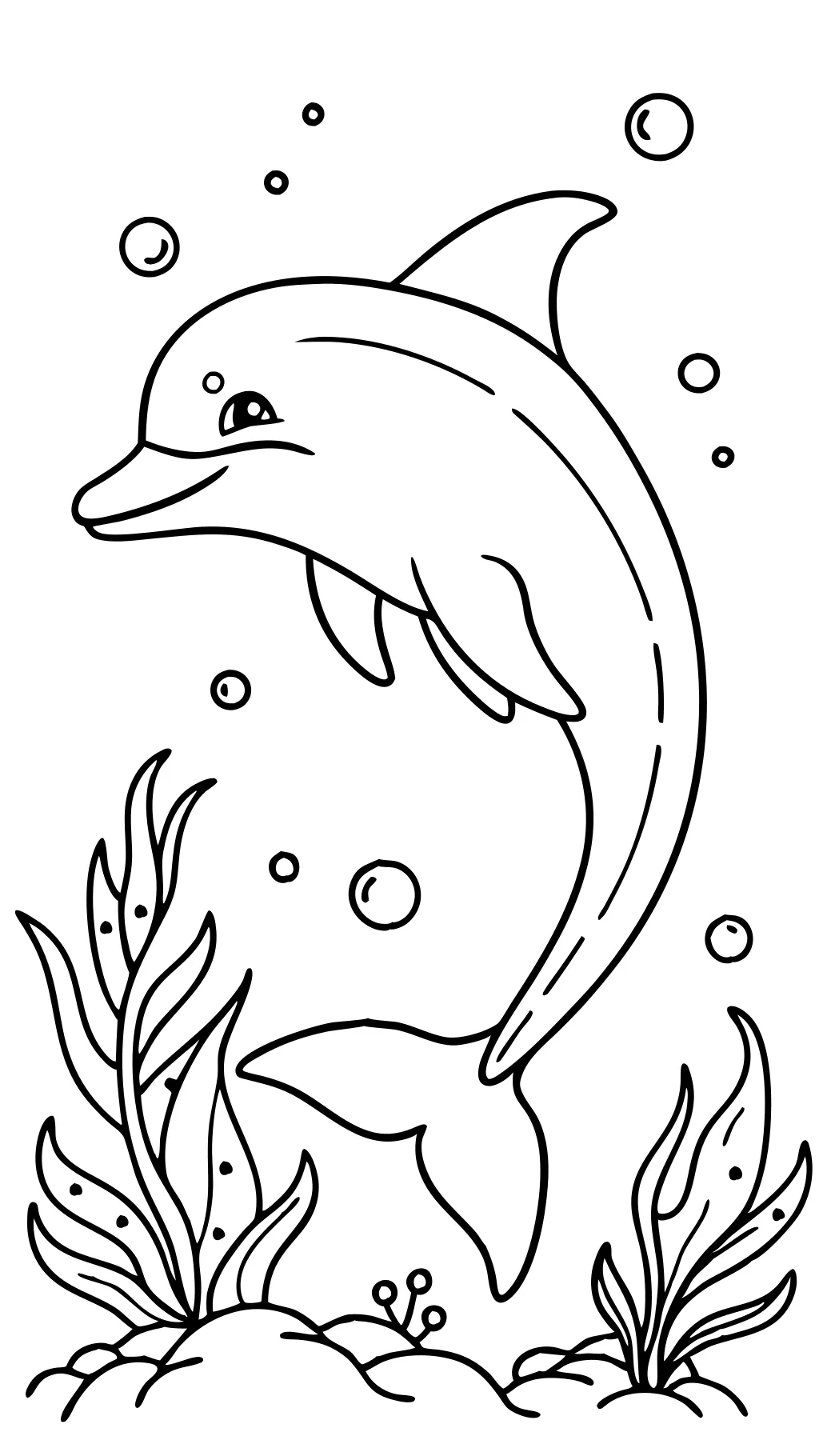 dolphin adult coloring page